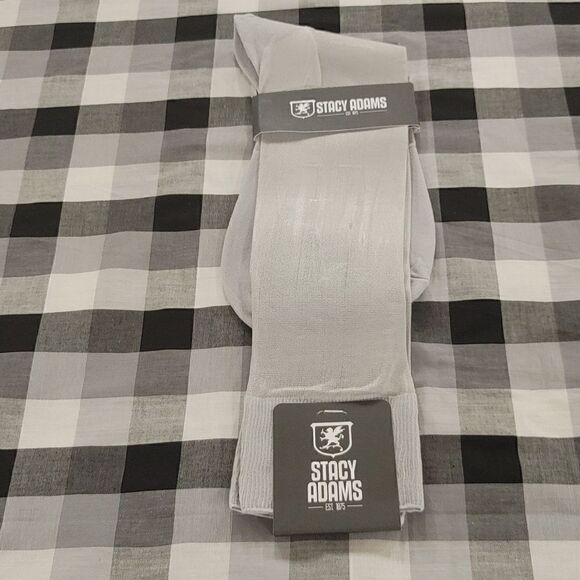 MEN'S STACY ADAMS SILKY DRESS SOCKS. BASIC COLORS. - Picture 1 of 2